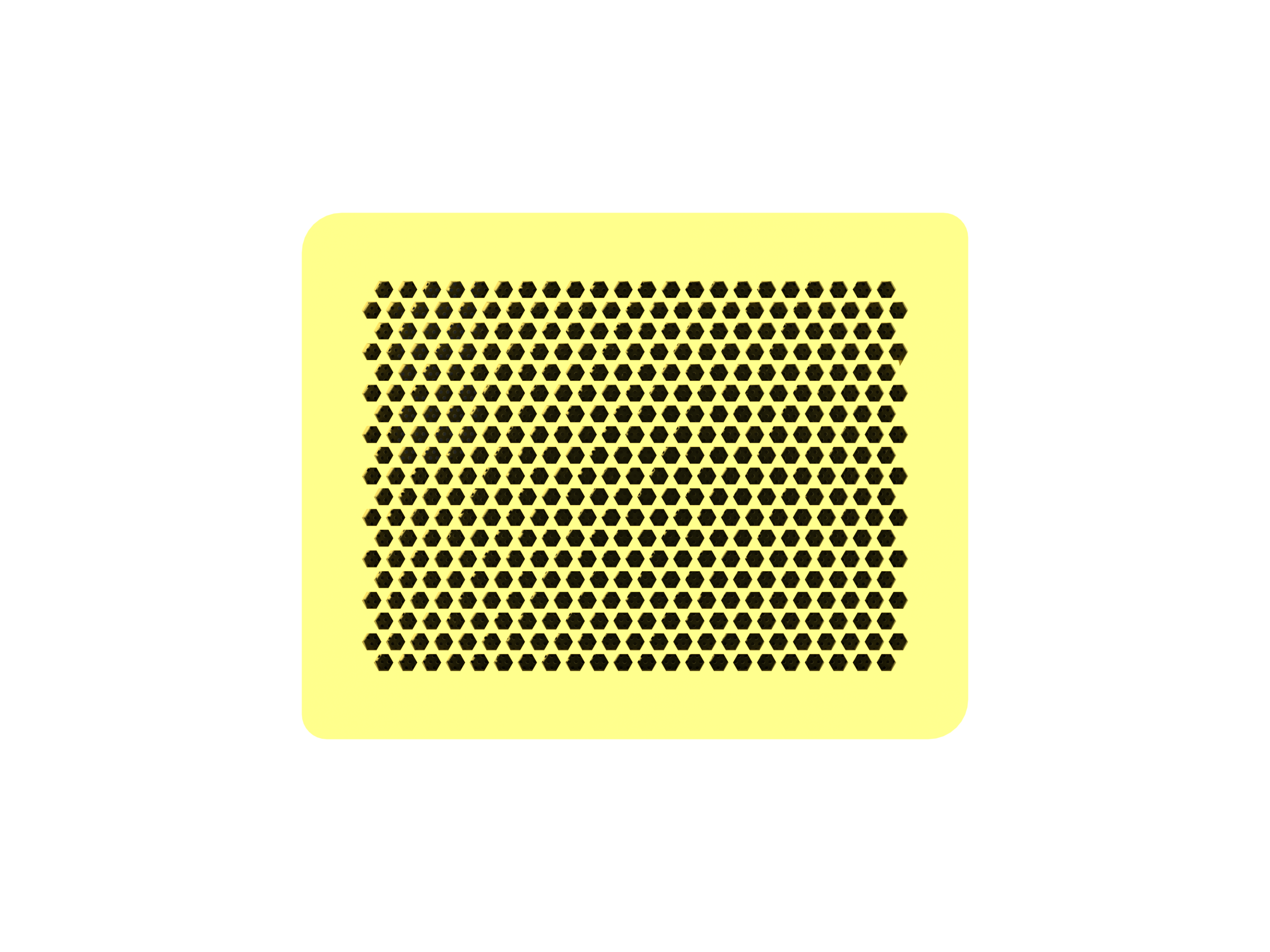 BudMaster Nexus hub top-down — hex sieve lid pattern